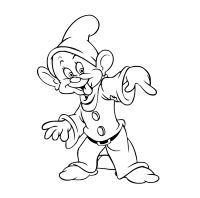 A coloring page of gnomes
